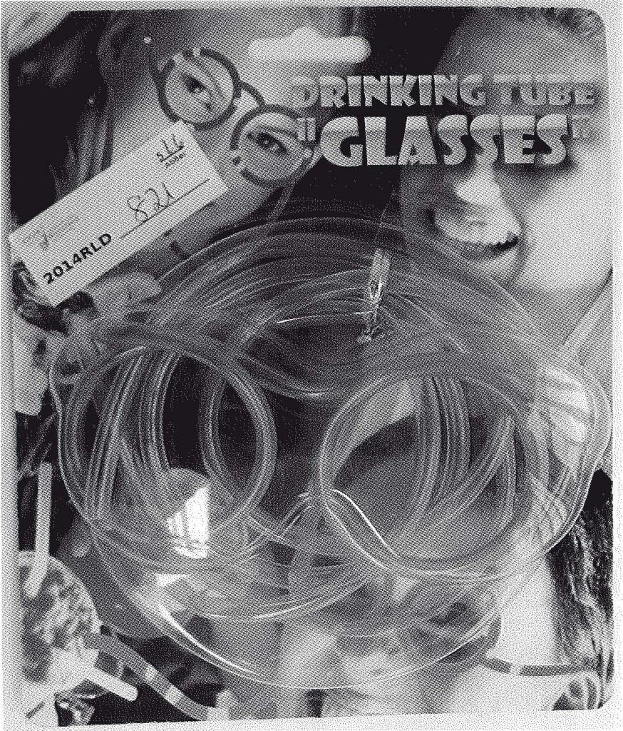 "Drinking tube-glasses” innehåller den förbjudna ftalaten DPHP, en mjukgörare. Foto: Livsmedelsverket .
