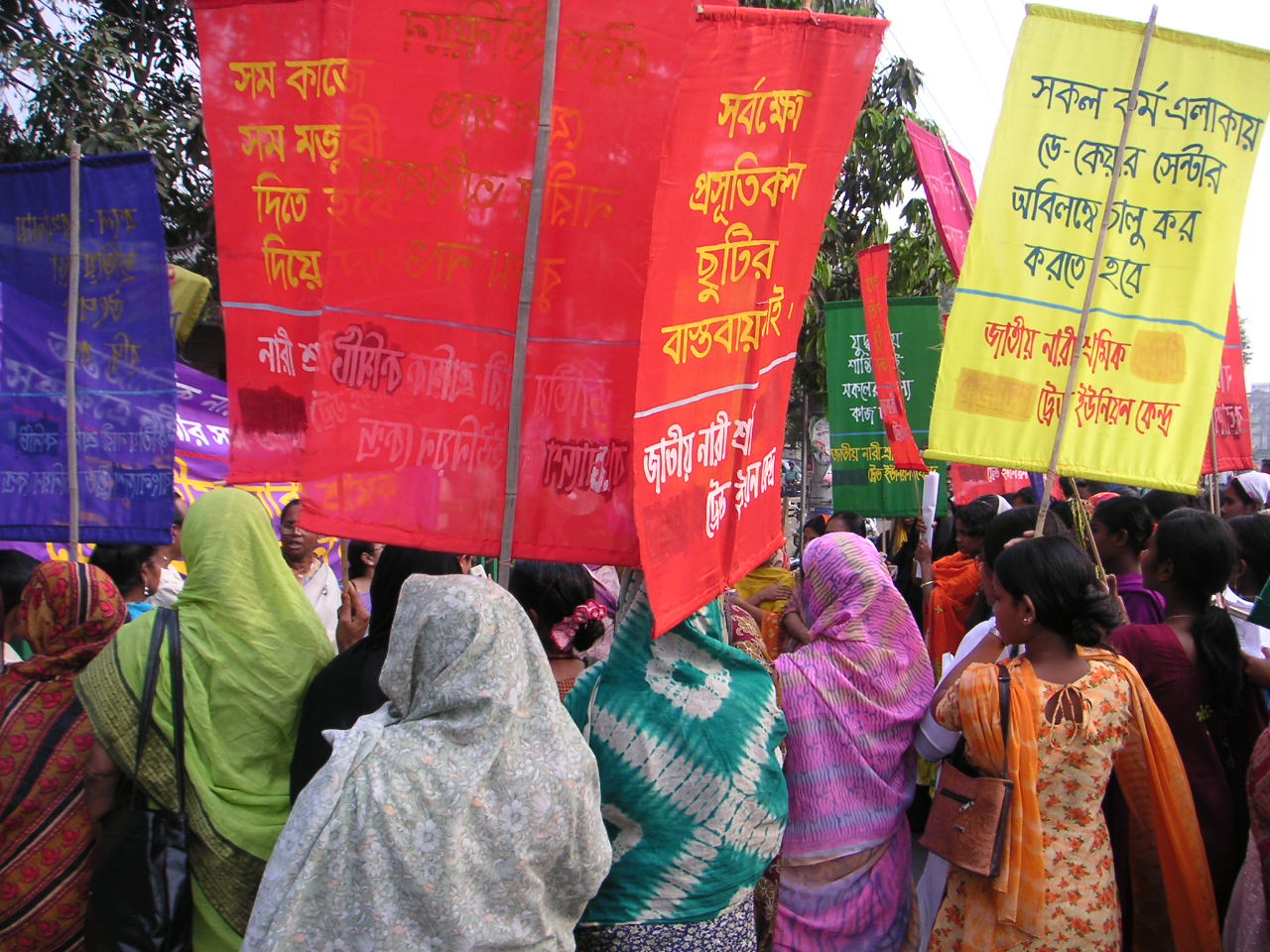 Kvinnomarsch i Dhaka, Bangladesh. Foto: Wikimedia