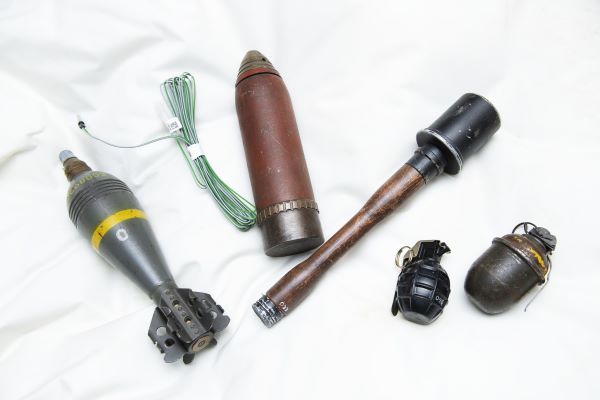 Diverse granater. Foto: Polisen