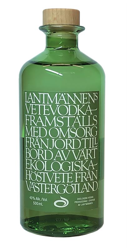 Grönfärgad vodkaflaska. Foto: Lantmännen