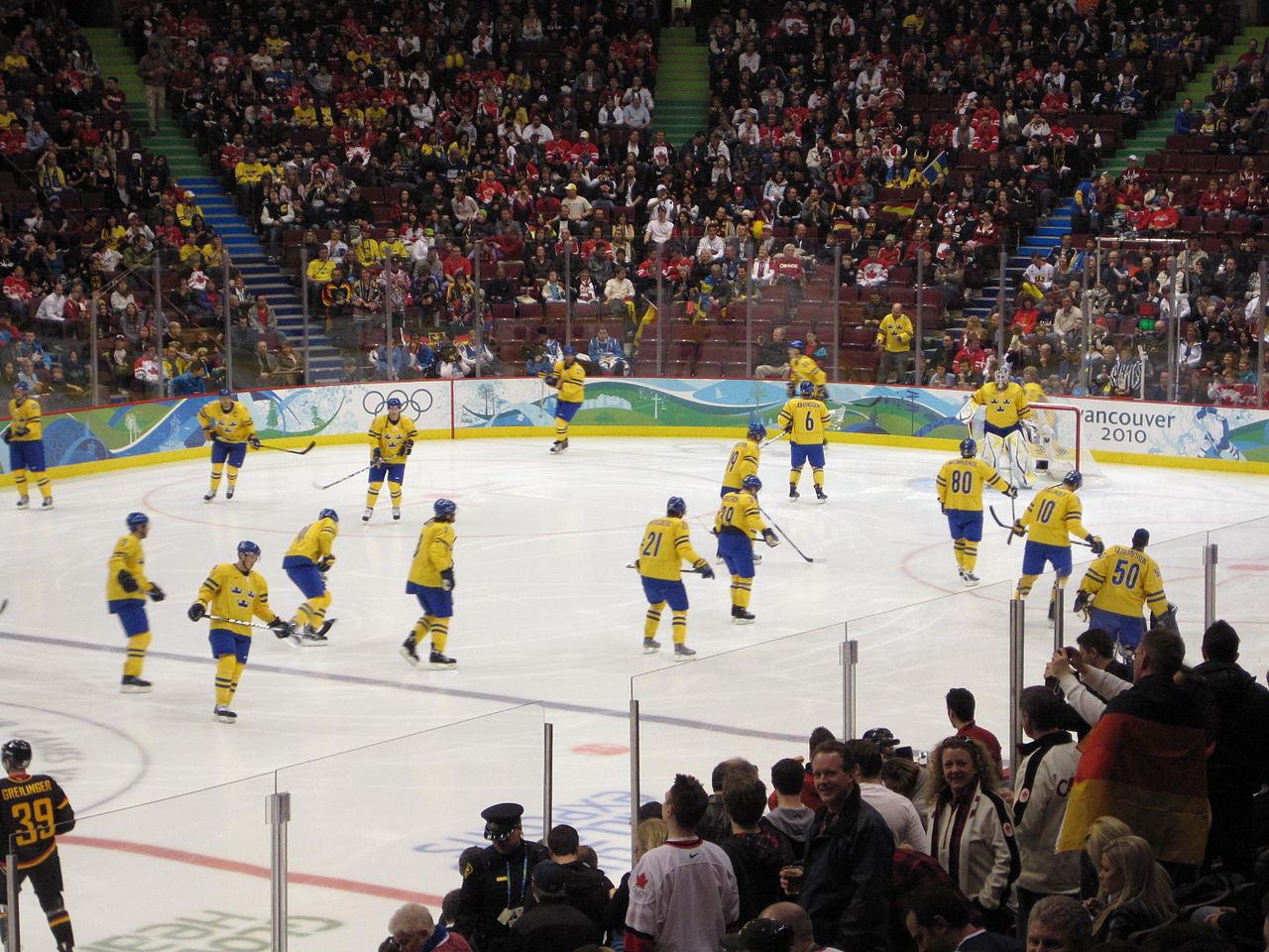 Tre Kronor hockeylag. Foto: lululemon athletica