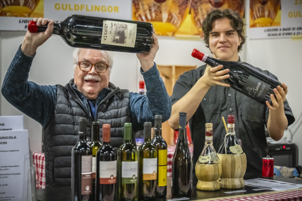 GustaVinos monter som hade goda italienska viner. Foto: Olav holten / pp-press